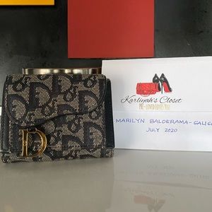 Pre-owned Authentic Vintage Dior Trotter Wallet